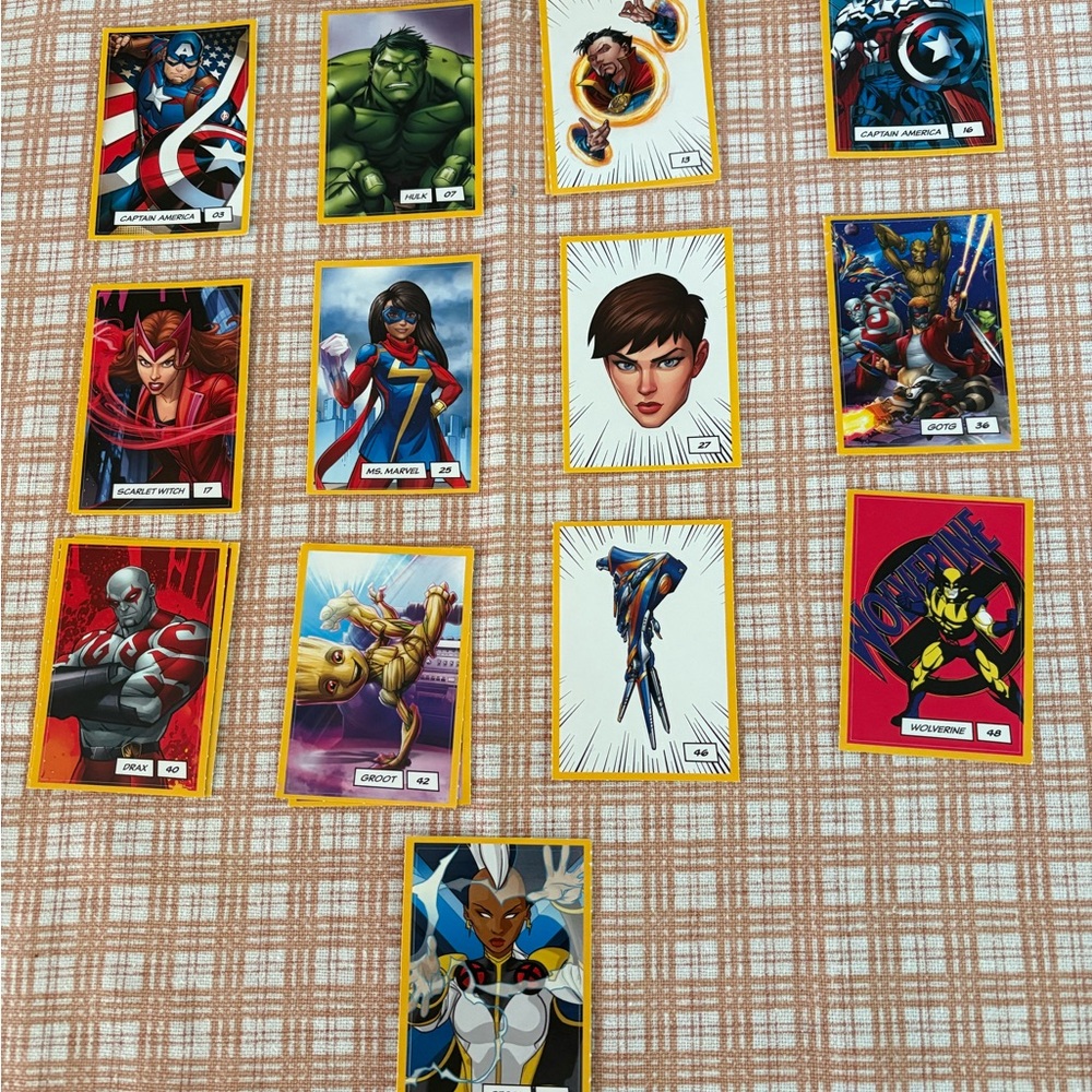 Marvel Superhero Trading Cards